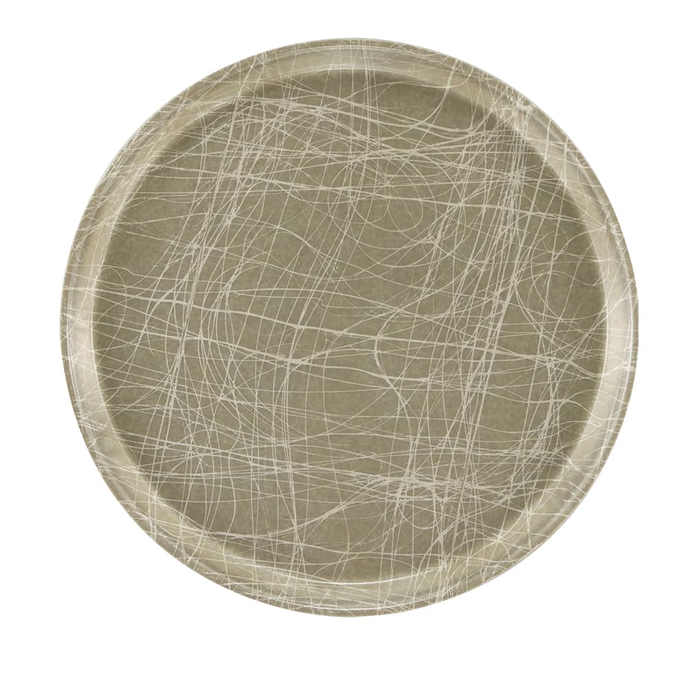 144-1200215 12" Round Serving Camtray - Fiberglass, Abstract Gray
