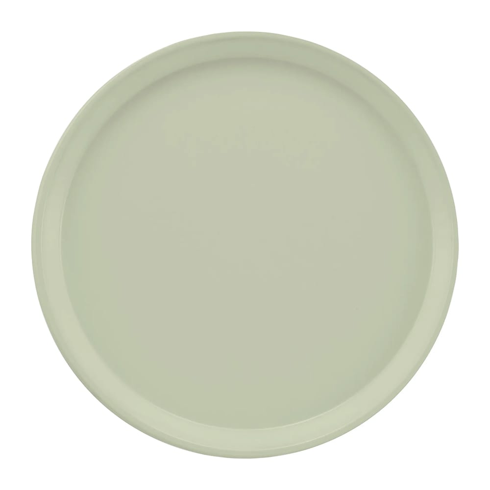 144-1550101 16" Round Serving Camtray - Low-Profile, Fiberglass, Antique Parchment