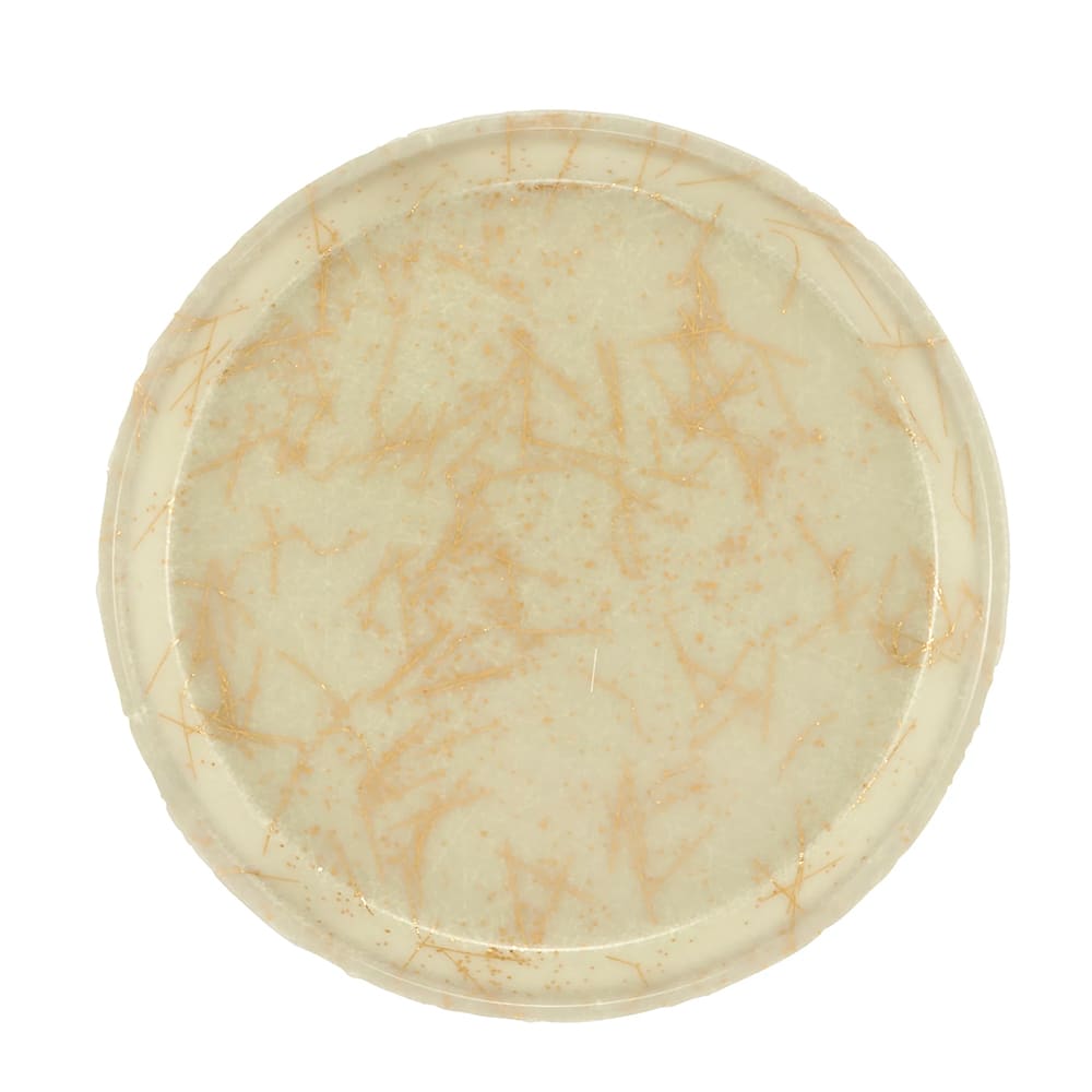 144-1600526 16" Round Serving Camtray - Fiberglass, Galaxy Antique Parchment Gold