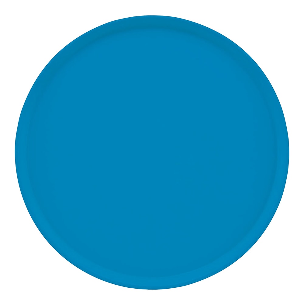 144-1950105 19 1/2" Round Serving Camtray - Low-Profile, Fiberglass, Horizon Blue