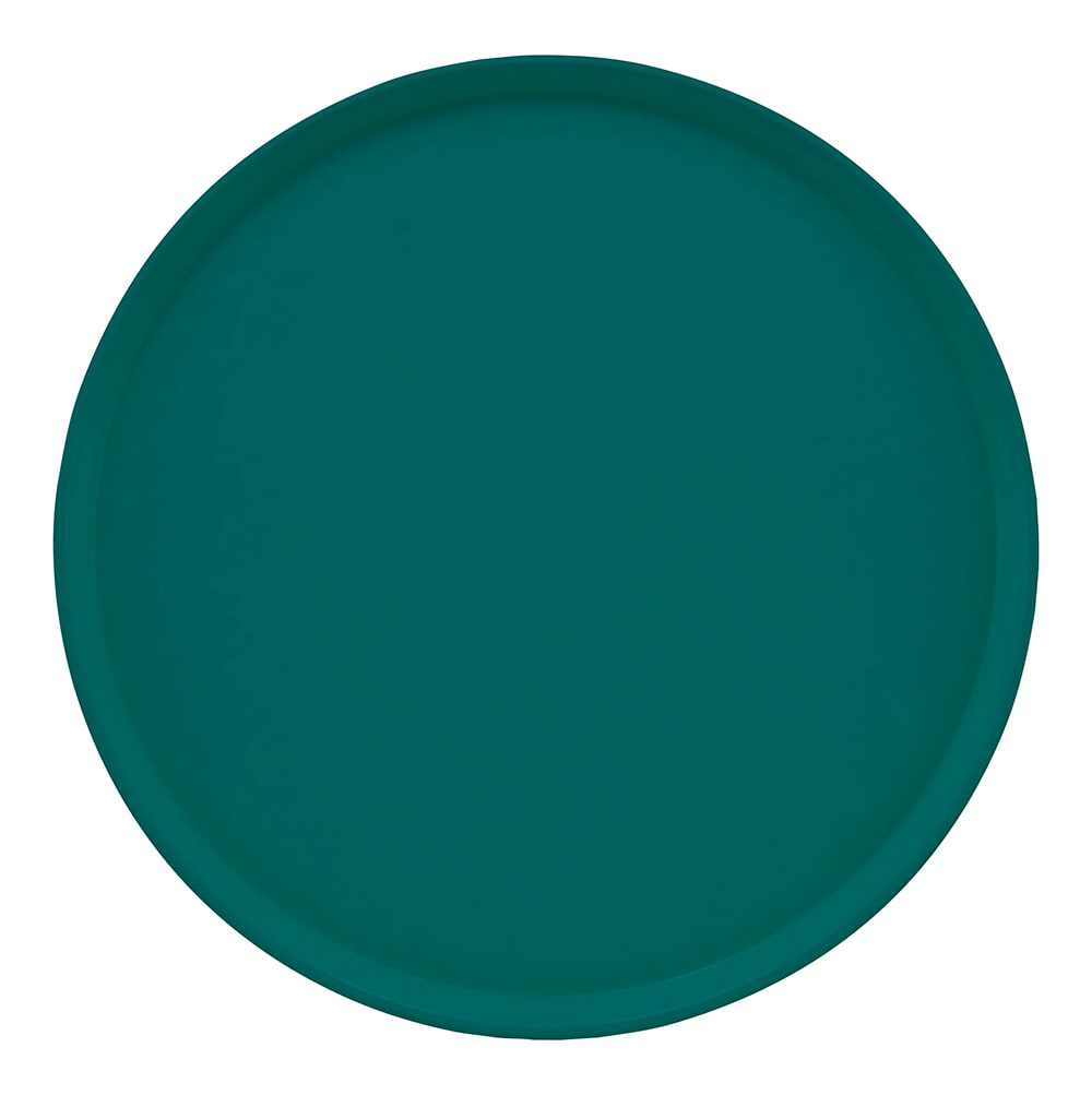 144-1950414 19 1/2" Round Serving Camtray - Low Profile, Fiberglass, Teal