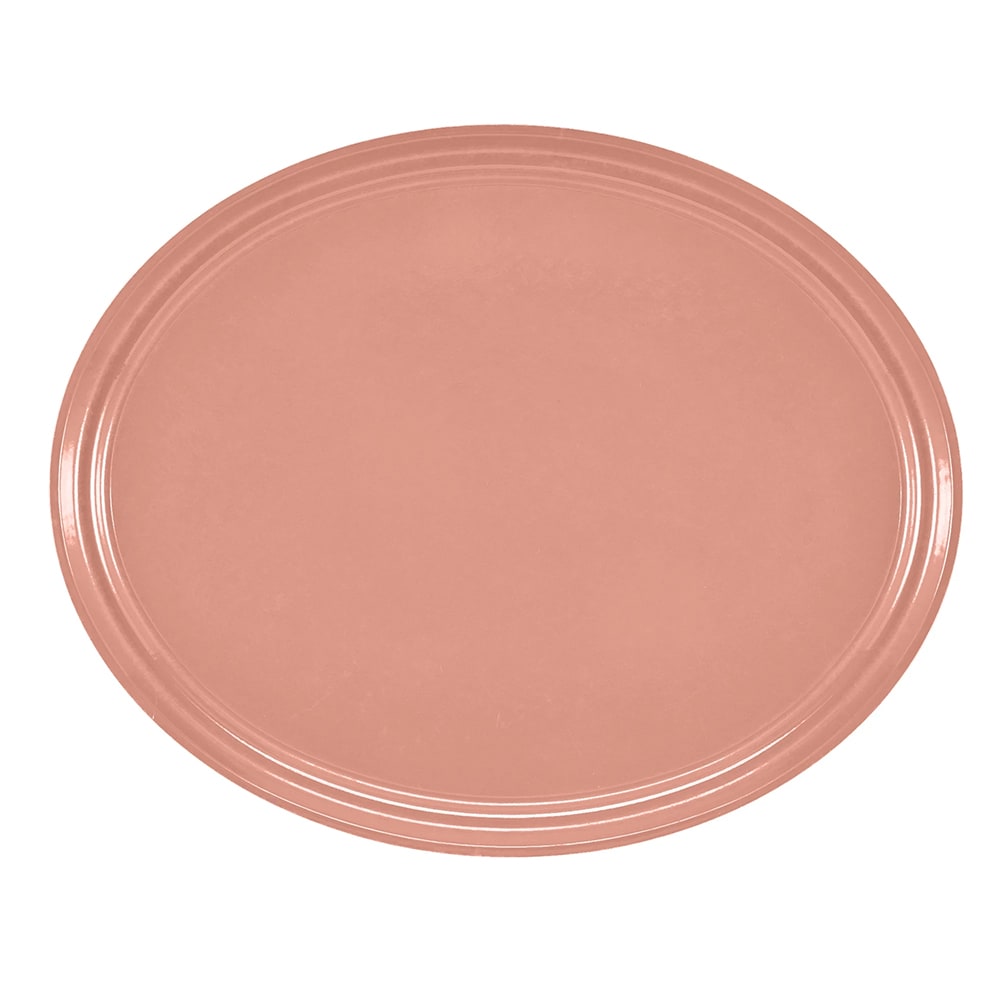 144-2700409 Oval Serving Camtray - 22x27", Fiberglass, Blush