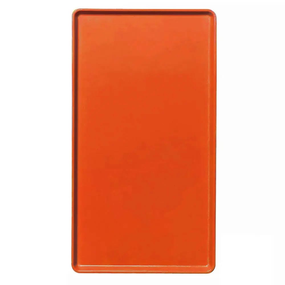 144-1220D222 Rectangular Dietary Tray - For Patient Feeding, 12" x 20", Orange Pizzazz