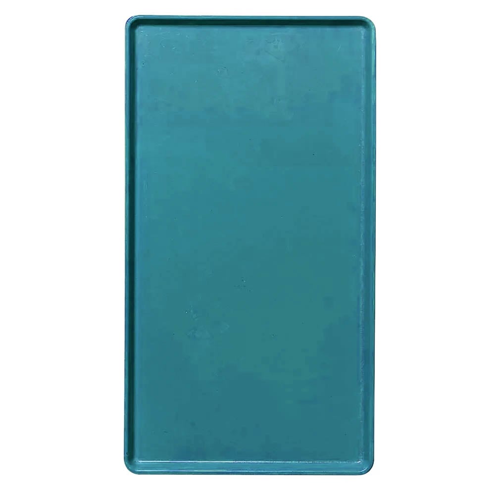 144-1220D414 Rectangular Dietary Tray - For Patient Feeding, 12" x 20", Teal