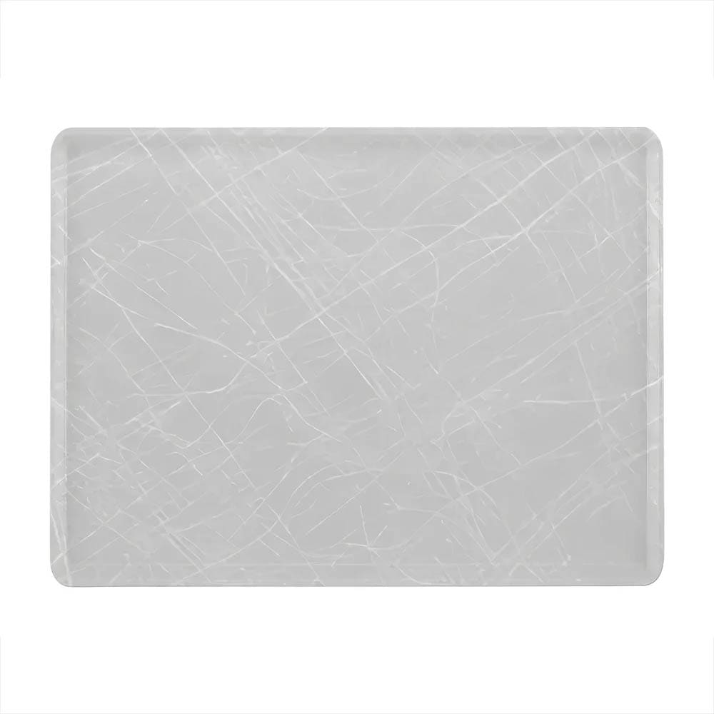 144-1222D215 Rectangular Dietary Tray - For Patient Feeding, 12" x 22", Abstract Gray