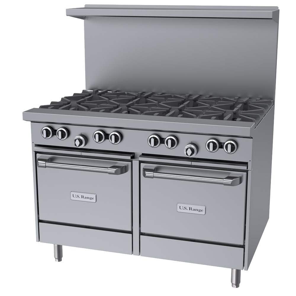 451-U488LLLP 48" 8 Burner Gas Range w/ (2) Space Saver Ovens, Liquid Propane