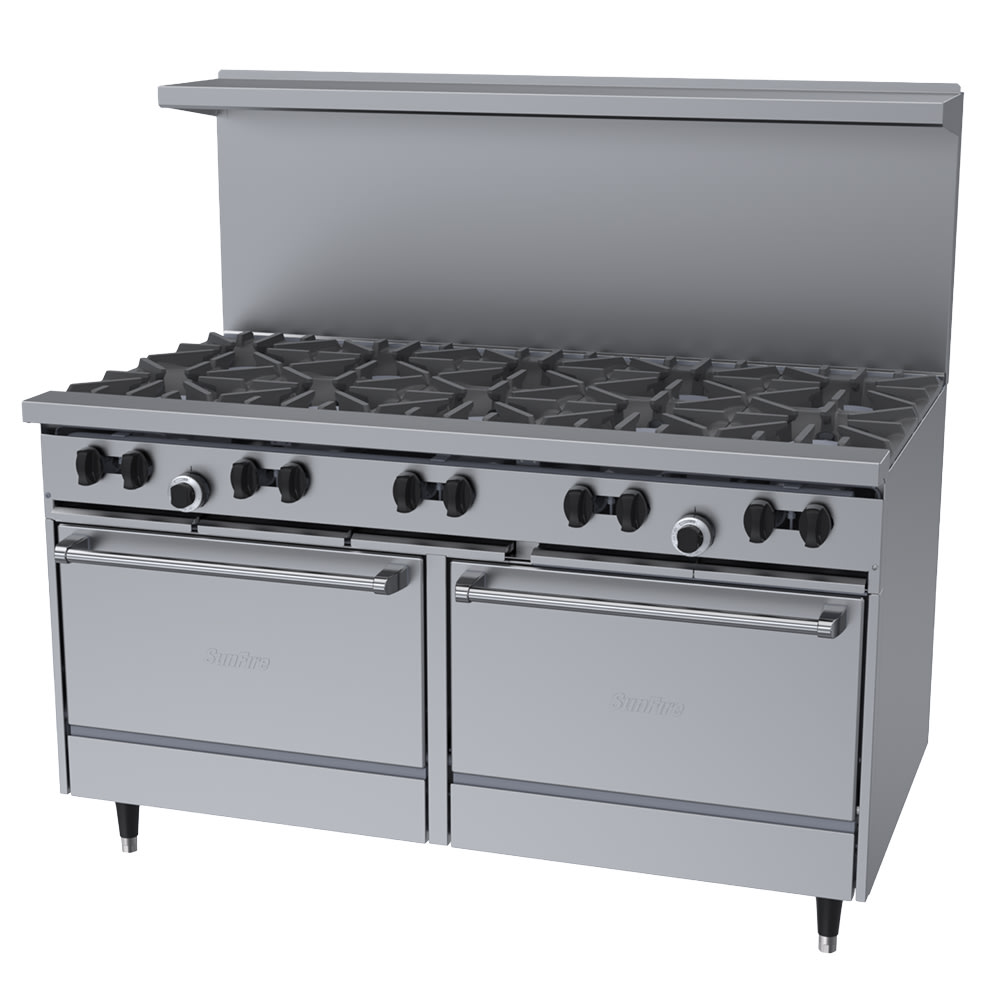 451-X6010RRNG 60" 10 Burner Gas Range w/ (2) Standard Ovens, Natural Gas