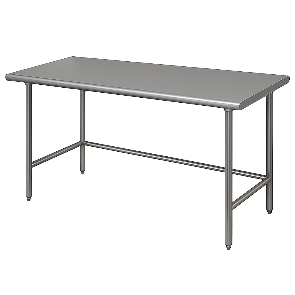 009-TGLG305 60" 14 ga Work Table w/ 304 Series Stainless Flat Top