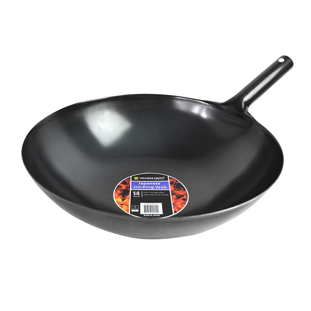 438-IRJWC301 14" Steel Japanese Jin-Ping Wok