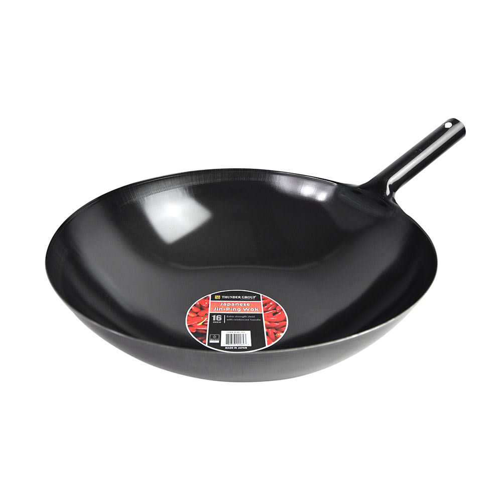 438-IRJWC302 16" Steel Japanese Jin-Ping Wok
