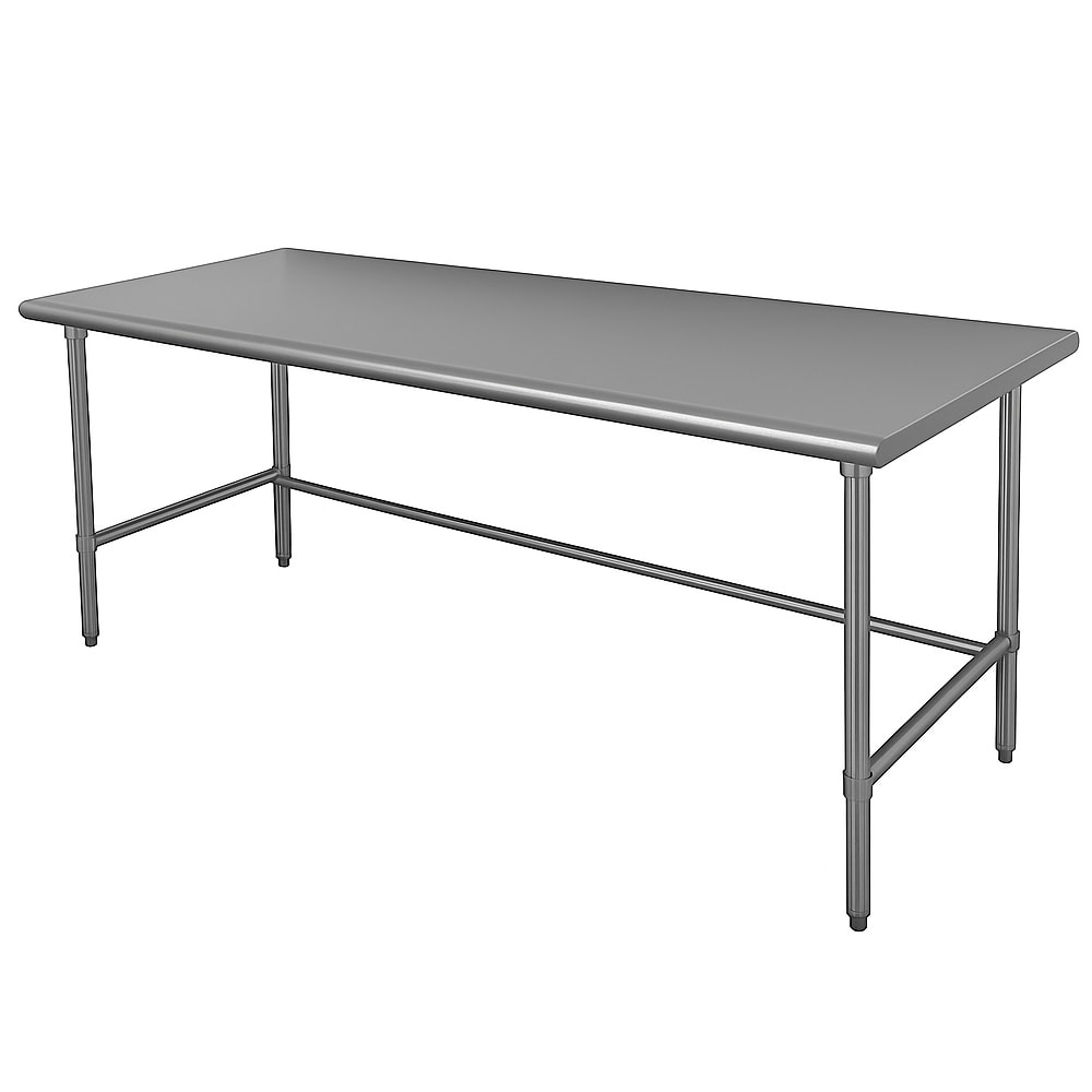 009-TELAG247X 84" 16 ga Work Table w/ 430 Series Stainless Flat Top