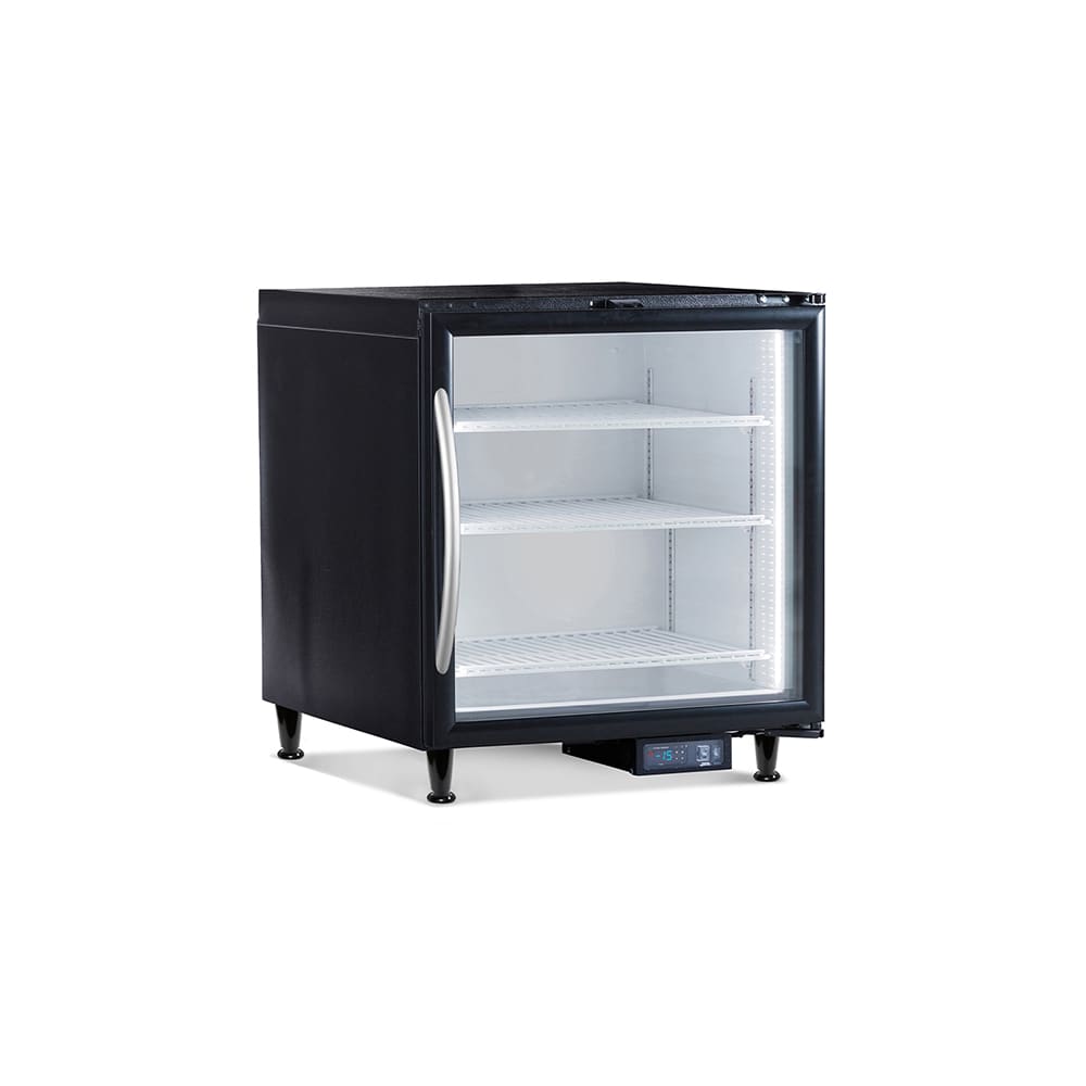 576-07CSGF01 27 7/8" Countertop Freezer w/ Front Access - Swing Glass Door, Black, 115v