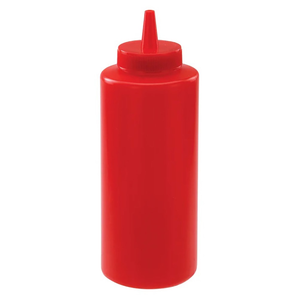 080-PSB12R 12 oz Plastic Squeeze Bottle, Red
