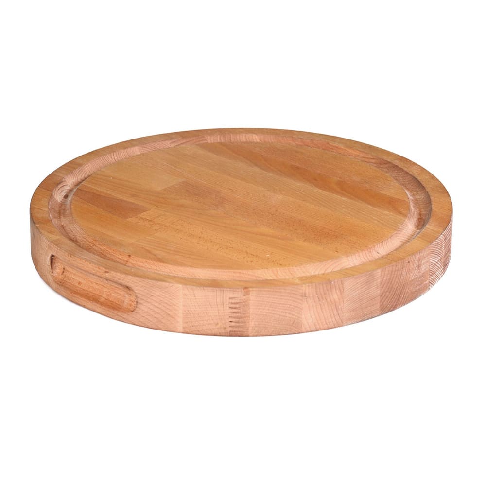969-9670 18" Round Carving Station Board - Wood