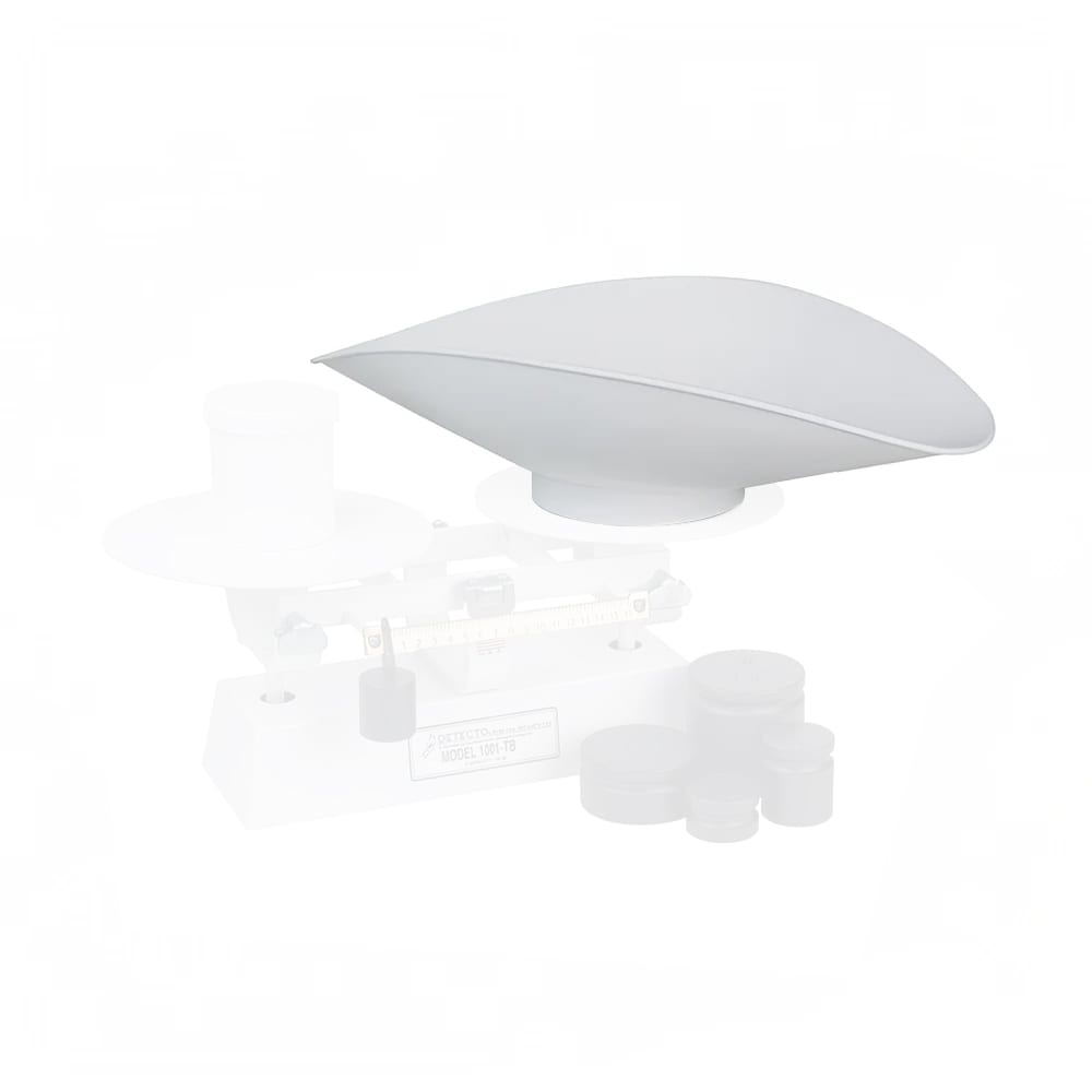 031-61000001 White Plastic Footed Confectionery Scoop w/ Spout, 12 X 4" High