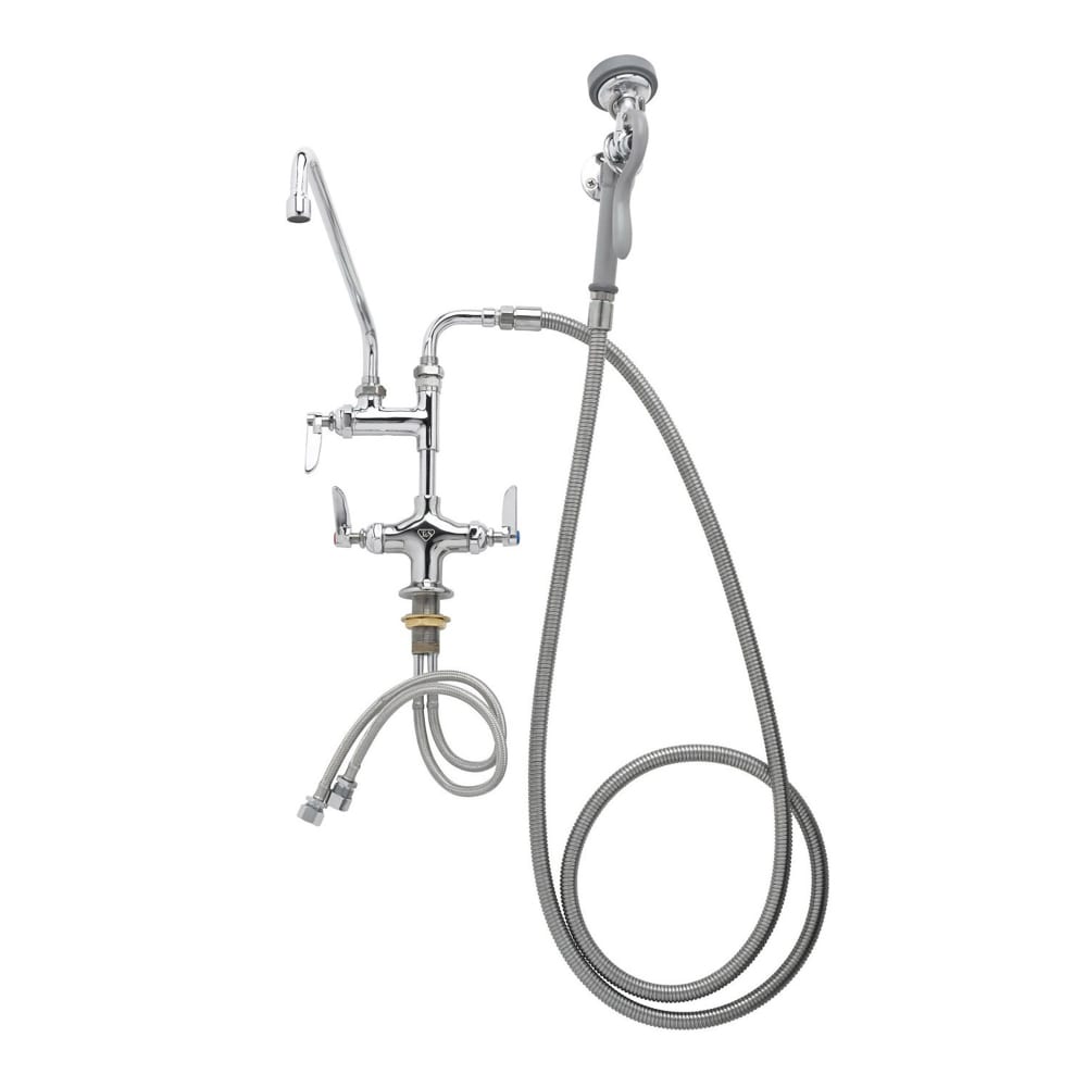 064-B0176ER 12"H Deck Mount Pre Rinse Faucet - 1.15 GPM, Base with Nozzle
