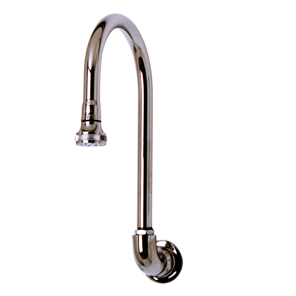 064-B0536 Rigid Gooseneck Spout, Wall Mount, Rose Spray, 5 1/2" Spread