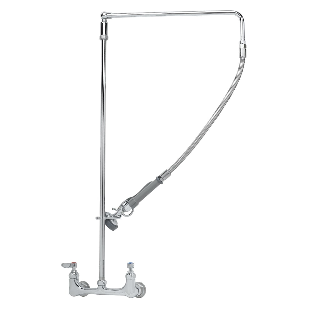 064-B0132 35 7/8"H Wall Mount Pre Rinse Faucet - 1 3/20 GPM, Base with Nozzle