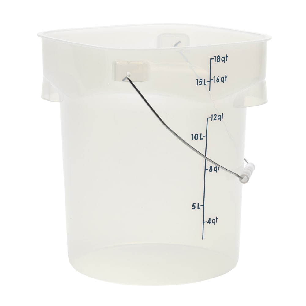 144-PWB22PROPP190 22 qt. CamRound® FreshPro Food Storage Pail w/ Bail Handle - Polypropylene, Tra...