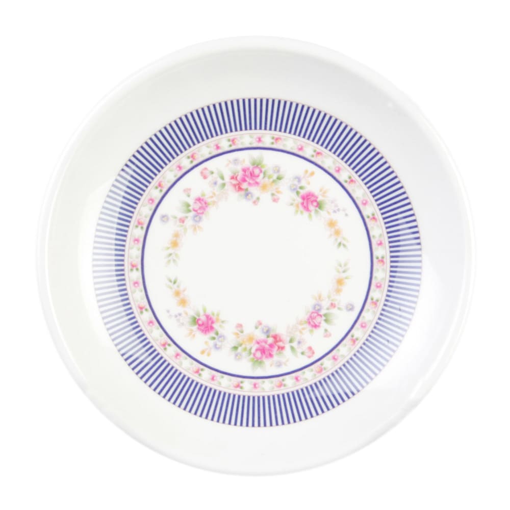 438-1004AR 4 1/2" Round Melamine Plate, Rose