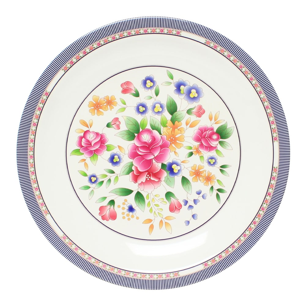 438-1015AR 14 3/8" Round Melamine Plate, Rose
