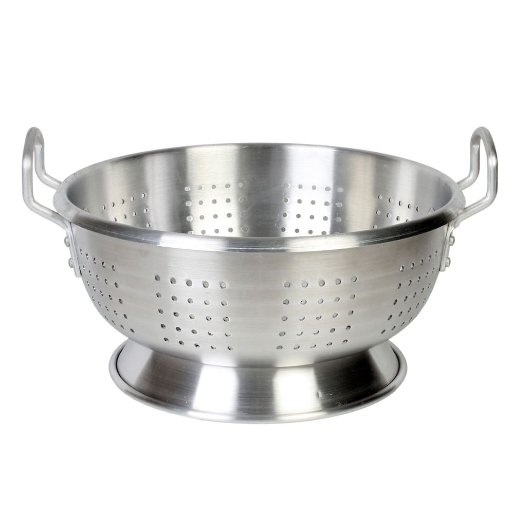 438-ALHDCO102 16 qt Colander w/ Handles, Aluminum