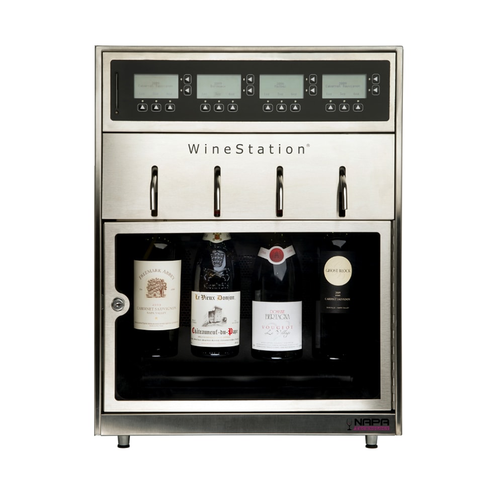 008-MX4Q3P WineStation Quartet Classic Self Service Dispensing System - (4) Taps, 110-220v