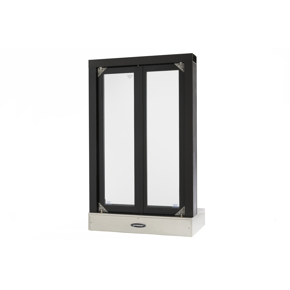 487-FM19001BX 24"W x 38 1/2"H Dark Bronze Bi-Parting Semi-Automatic Drive-Thru Window