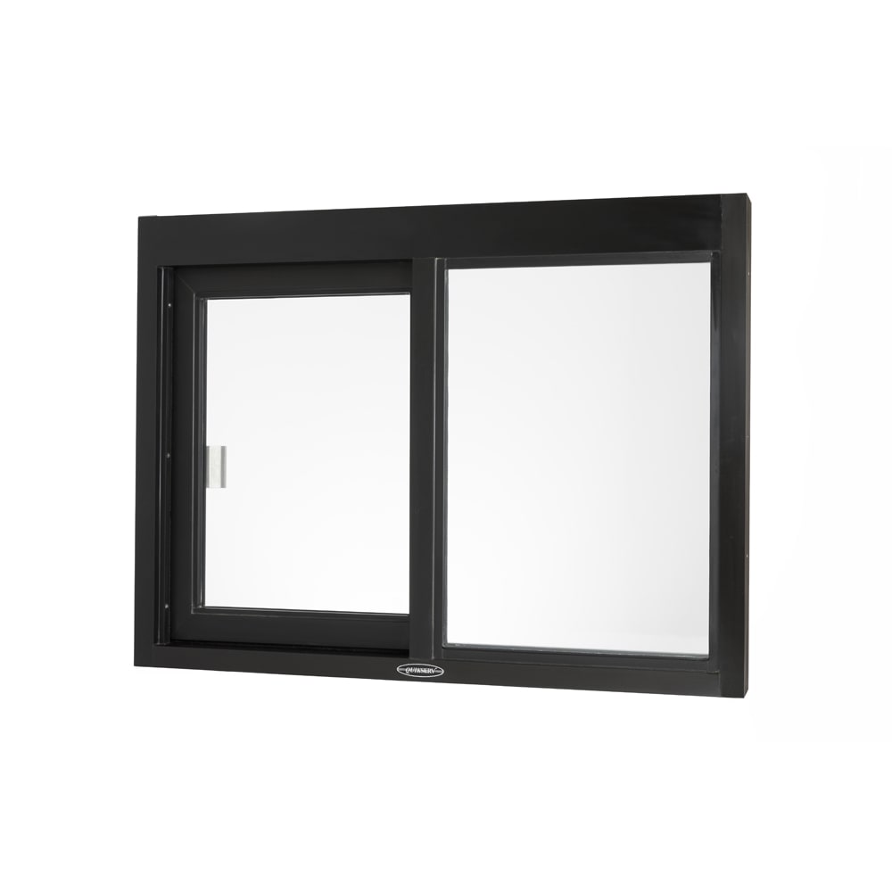 487-SC30309045BR 36"W x 36"H Dark Bronze Left-to-Right Manual Drive-Thru Window