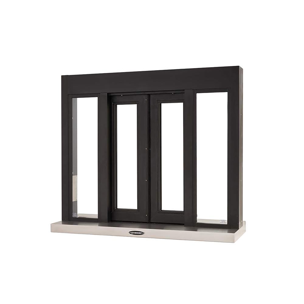 487-BPSC42369108BX 42"W x 36"H Dark Bronze Bi-Parting Manual Drive-Thru Window