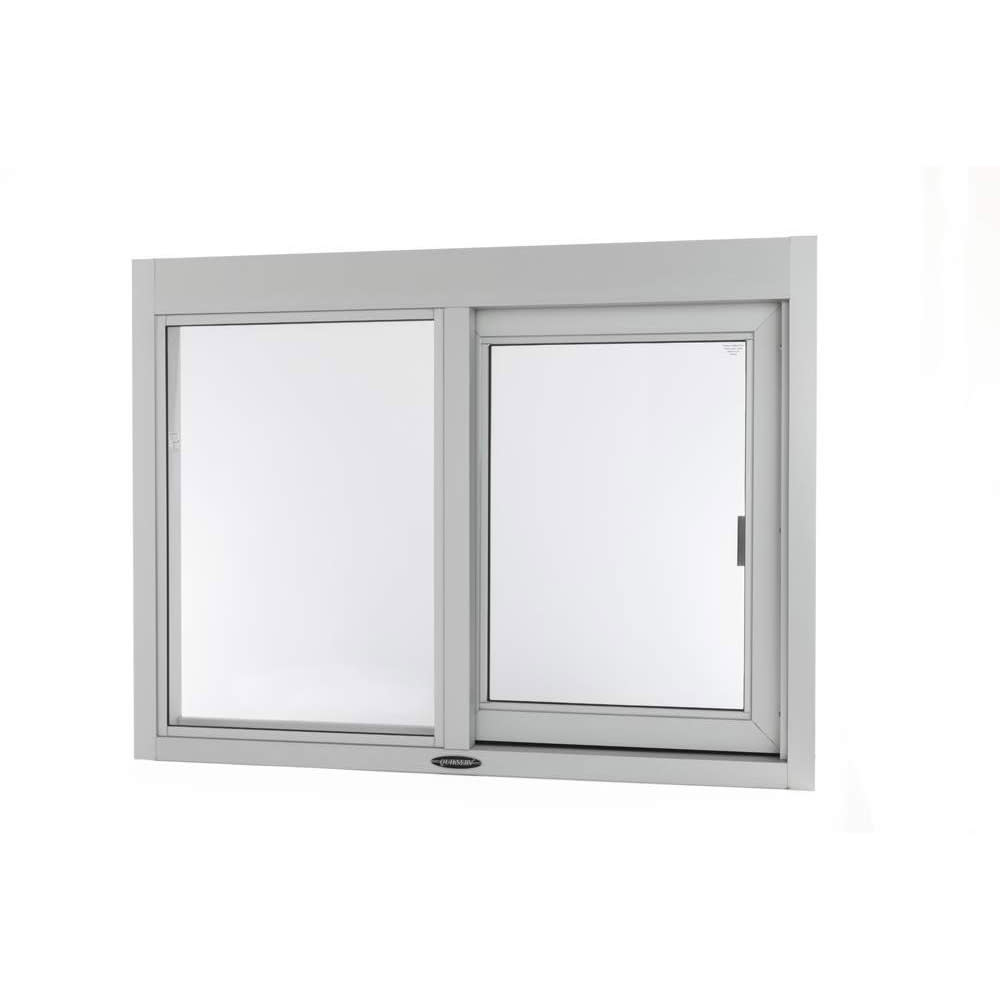 487-SC30309046CL 36"W x 36"H Clear Aluminum Right-to-Left Manual Drive-Thru Window