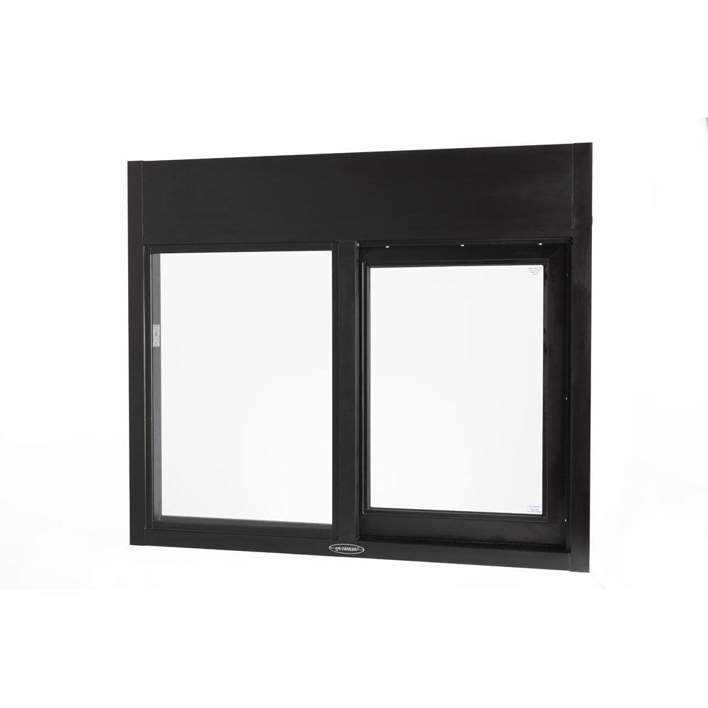 487-SS4035ECR9613BL 48"W x 41"H Dark Bronze Right-to-Left Electric Drive-Thru Window