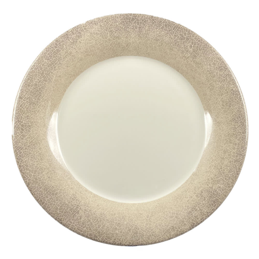 438-DM012J 11 3/4" Round Melamine Dinner Plate, Beige