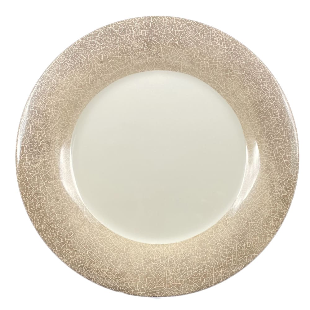 438-DM010J 10 1/2" Round Melamine Dinner Plate, Beige