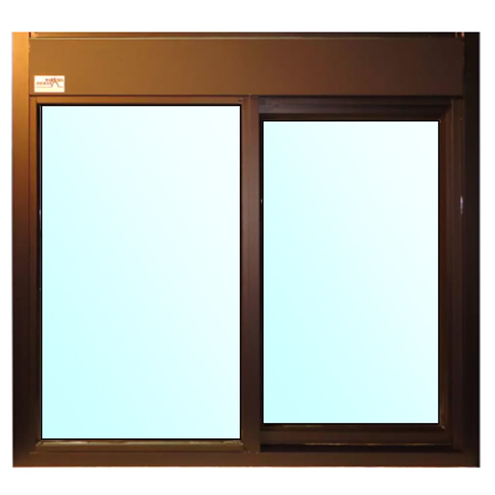 069-65227511 Model 275 47 1/2"W x 43 1/2"H Bronze Right-to-Left Manual Drive-Thru Windo...