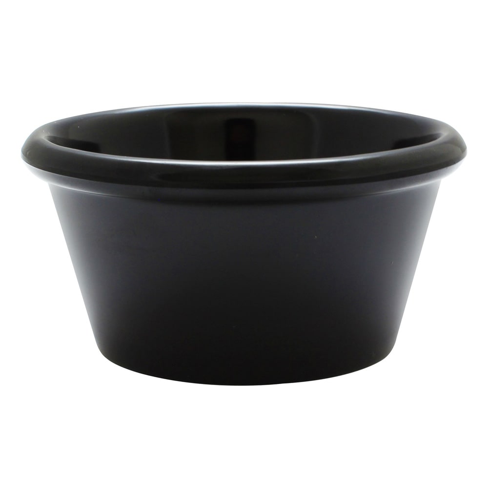 438-ML539BL1 6 oz Smooth Melamine Ramekin, Black