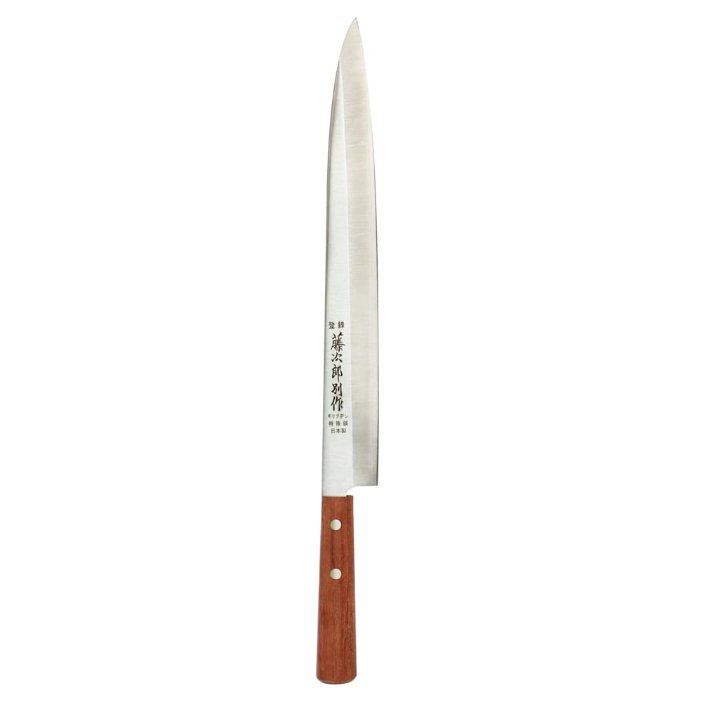438-JAS014300 12" Sashimi Knife w/ Wood Handle, Stainless Steel