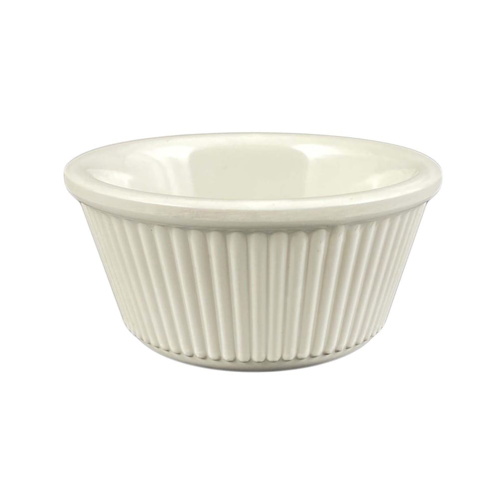 438-ML531B1 3 oz Fluted Melamine Ramekin, Bone