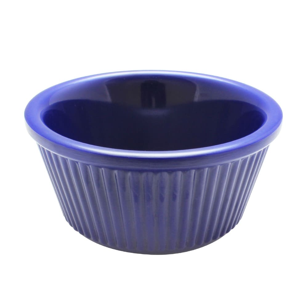 438-ML531CB1 3 oz Fluted Melamine Ramekin, Cobalt Blue