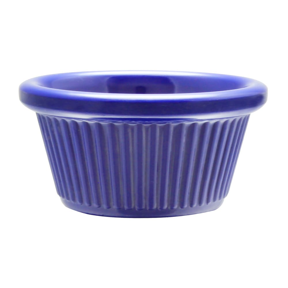 438-ML509CB1 2 oz Fluted Melamine Ramekin, Cobalt Blue