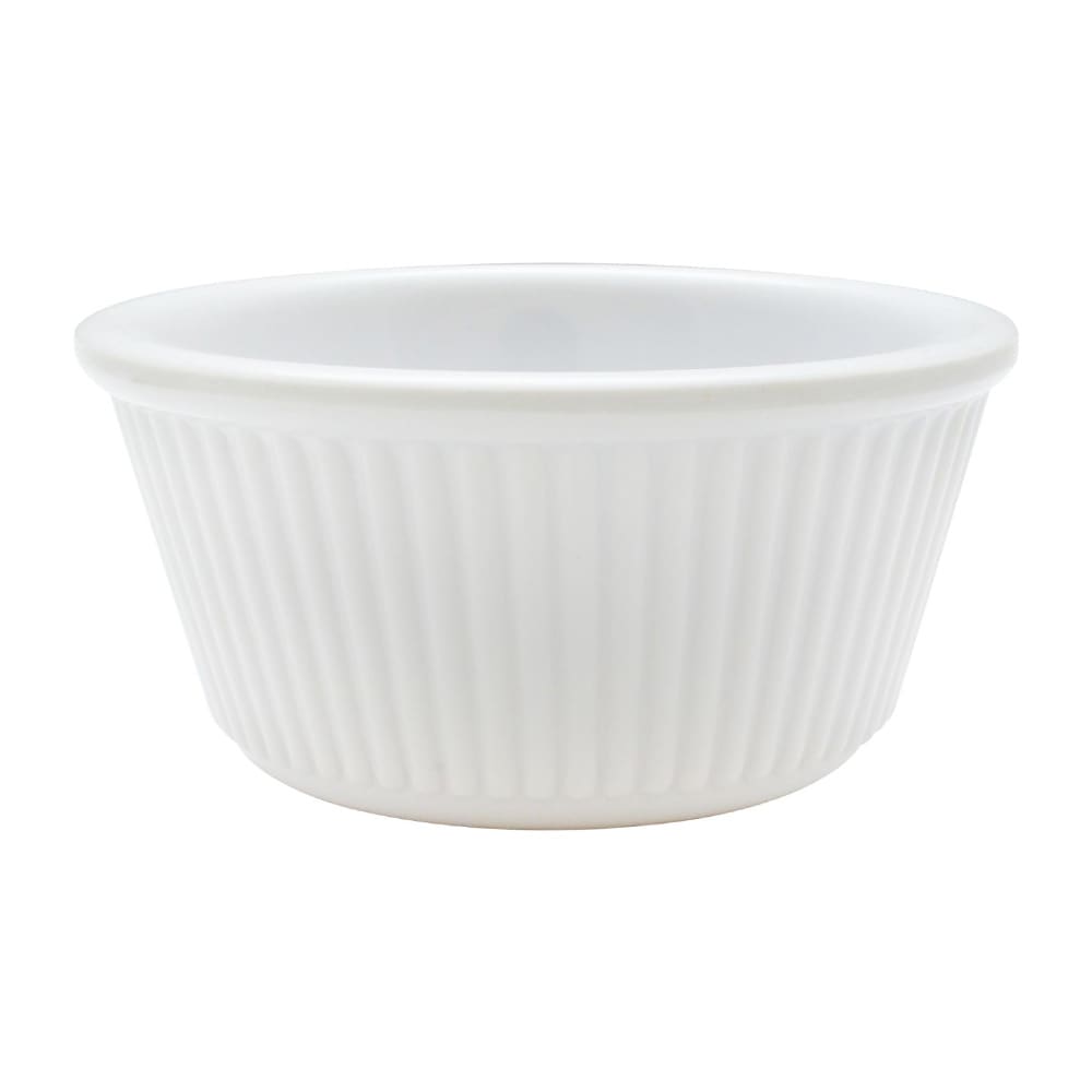 438-ML531W1 3 oz Fluted Melamine Ramekin, White