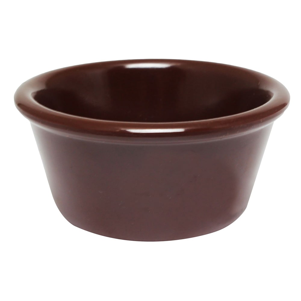 438-ML537C1 3 oz Smooth Melamine Ramekin, Chocolate