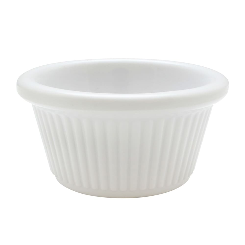 438-ML509W1 2 oz Fluted Melamine Ramekin, White