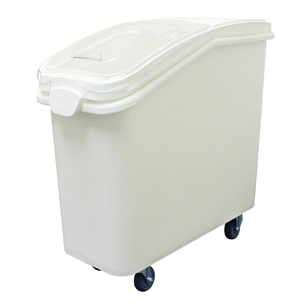 438-PLIB021C 21 Gallon Mobile Ingredient Bin with Scoop - White