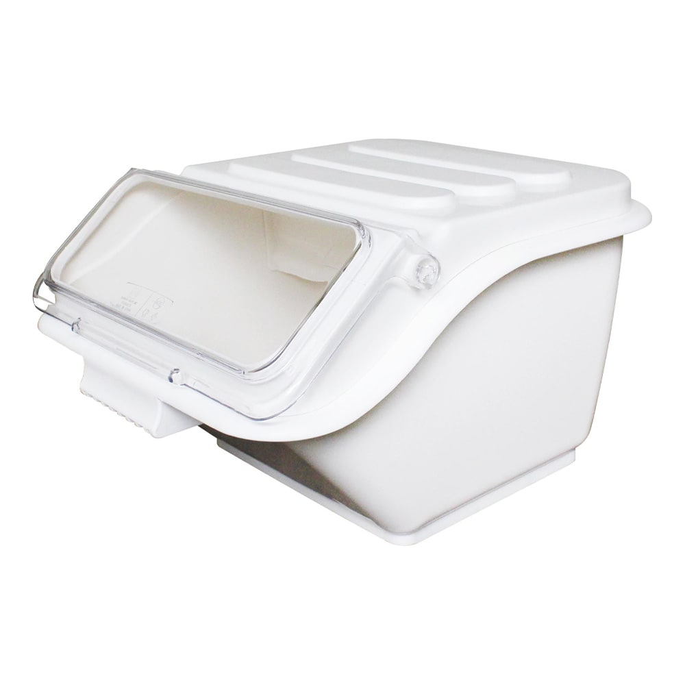 438-PLIB002S 2 Gallon Shelf Ingredient Bin with Scoop - White