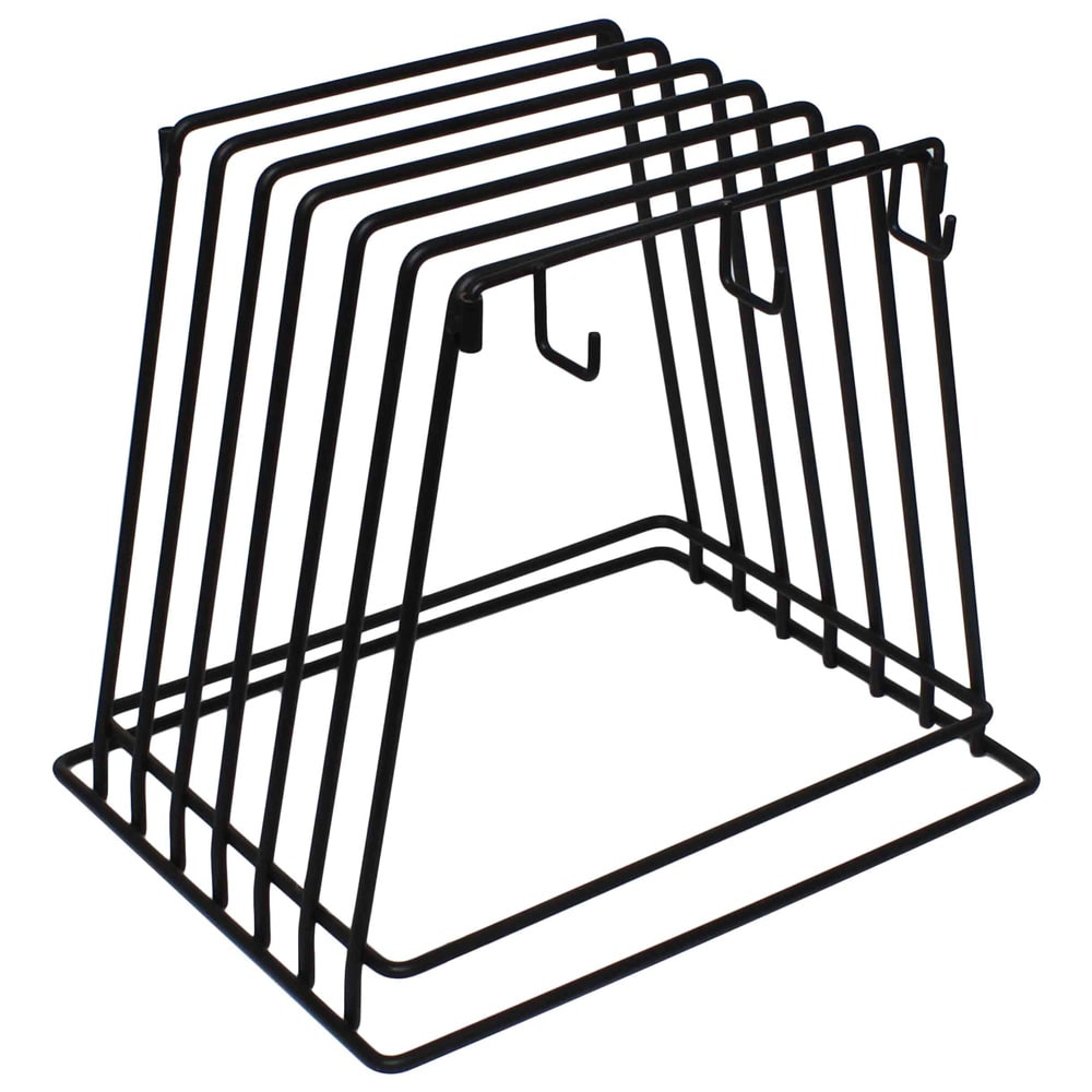 438-PLCBR006 6 Slot Cutting Board Rack - Wire, Black