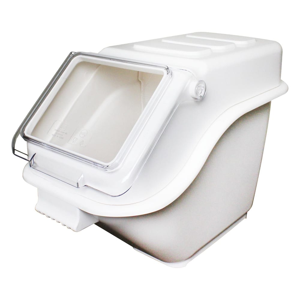438-PLIB005S 5 Gallon Shelf Ingredient Bin with Scoop - White