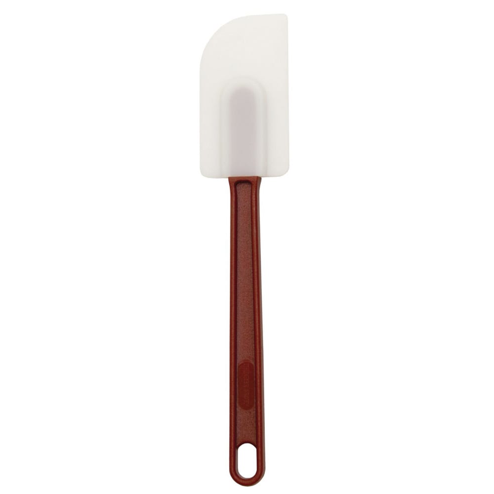 438-PLSP010HR 10" Scraper w/ Red Plastic Handle - Silicon, White