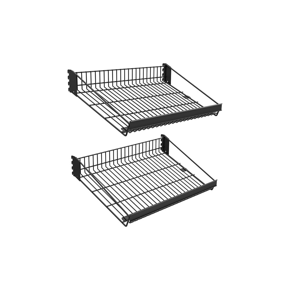 564-V45064 Planniq Core® Angled Wire Shelves - 24" x 14", Black
