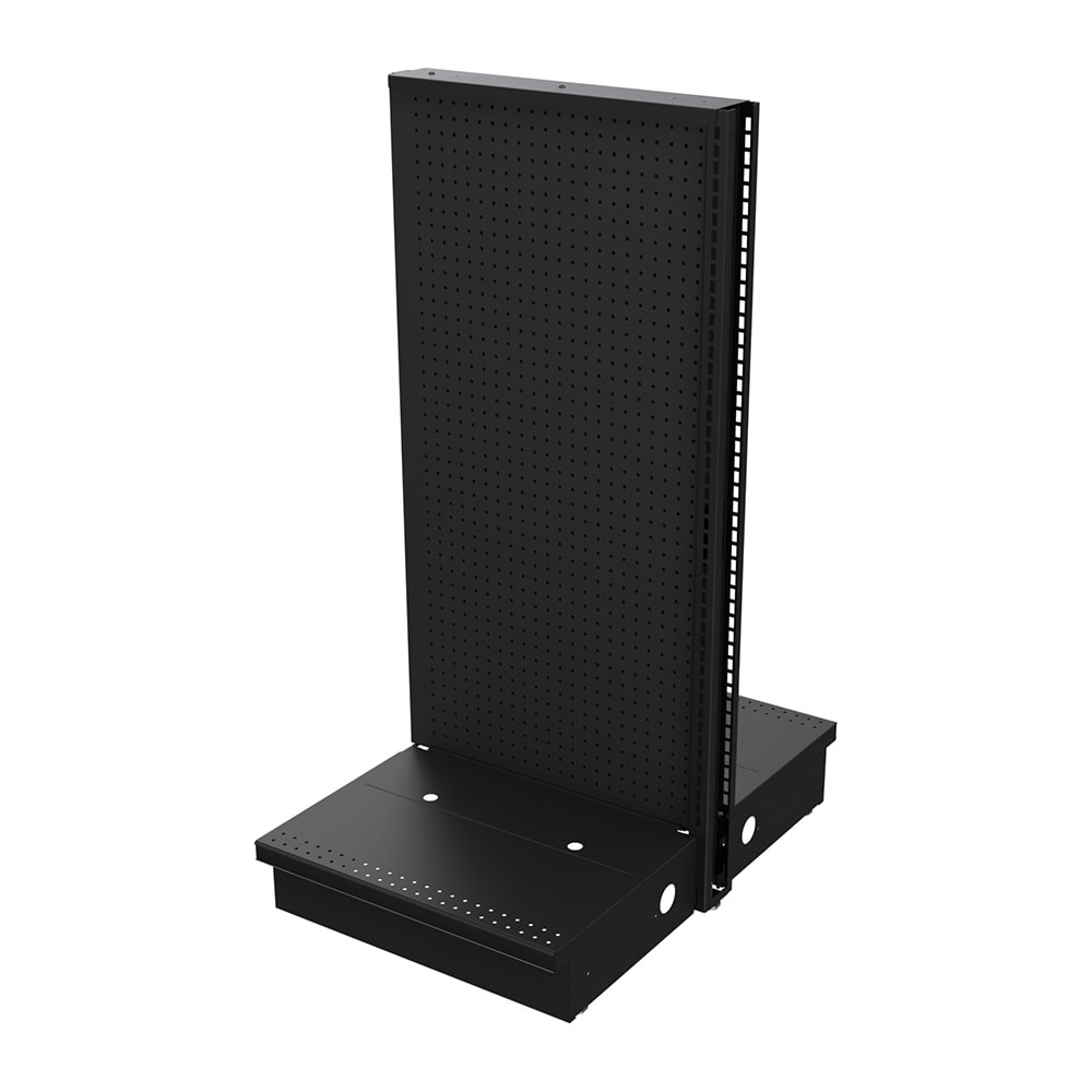 Imageworks C02DSA54B Planniq Core&reg; Black Dual Sided Add-On Gondola Merchandiser